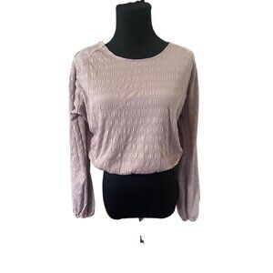 Rewash pink open back cropped top size L